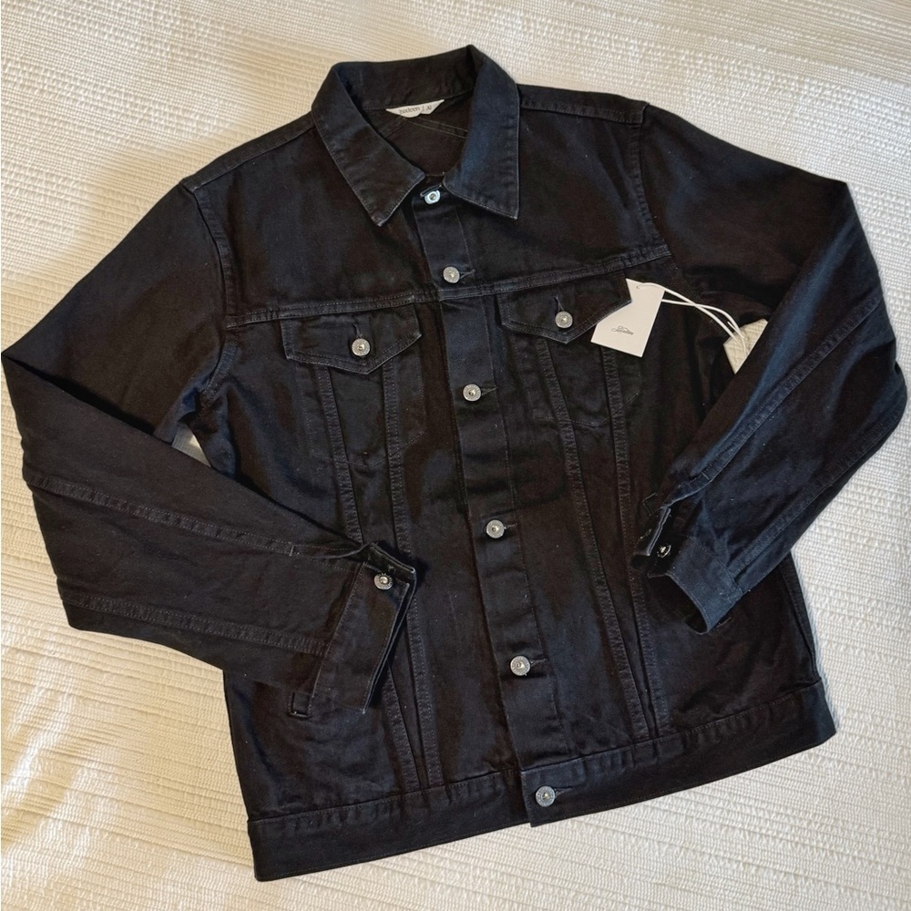 3sixteen Lightweight Type 3s Denim Trucker Jacket Double Black